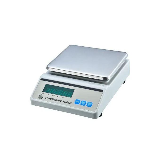 0.1 Up To 5000Grams Rechargeable Electric Scale With Automatic Zeroing - White