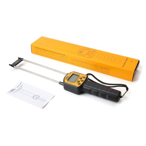 AR991 Grain Moisture Meter Digital Hygrometer LCD Display Use For 14 Kinds Crop Corn Wheat Rice Bean Wheat Flour Fodder