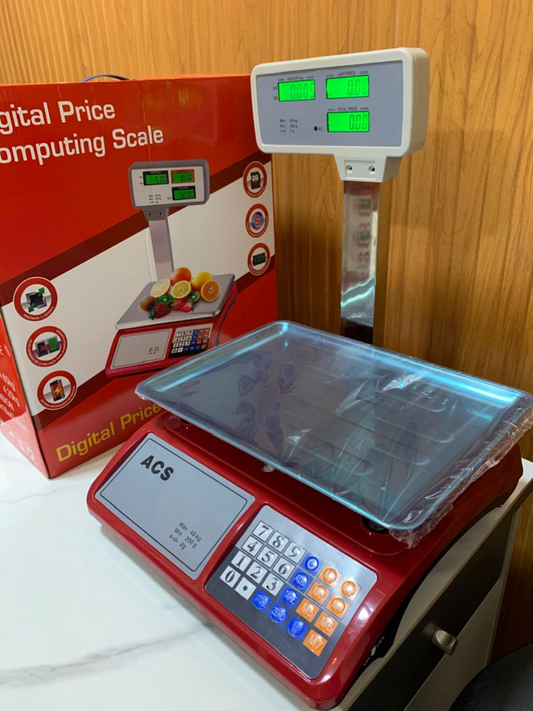 Cost of Digital price computing weighing scale red in Uganda