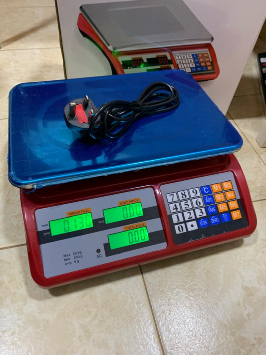 Supplier of Digital price computing weighing scale red in Uganda