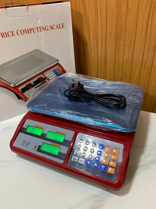 Digital price computing weighing scale red shop in Uganda