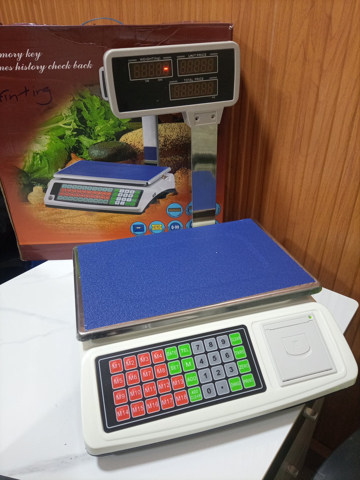 How much is Digital price computing weighing scale blue box in Uganda