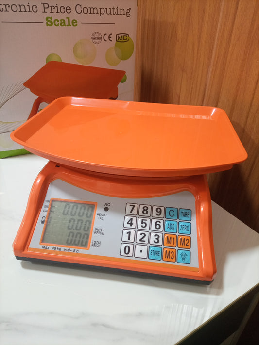 Electronic Price computing weighing scale orange store in Uganda