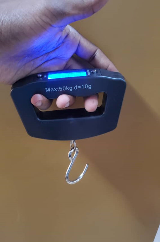 Electronic Luggage Weighing Scale Grey and Blue Box Company in Uganda