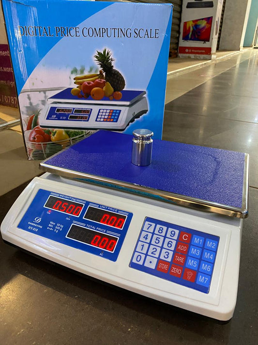 How much are Digital price computing weighing scale 50kg blue in Kampala
